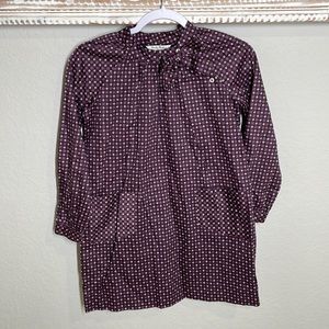 Brooks Brothers girls long sleeve neck bow dress